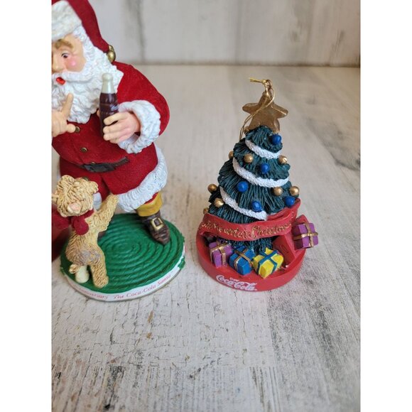 Vintage Carlton coca cola Santa coke tree ornament Xmas set unique - Picture 4 of 8